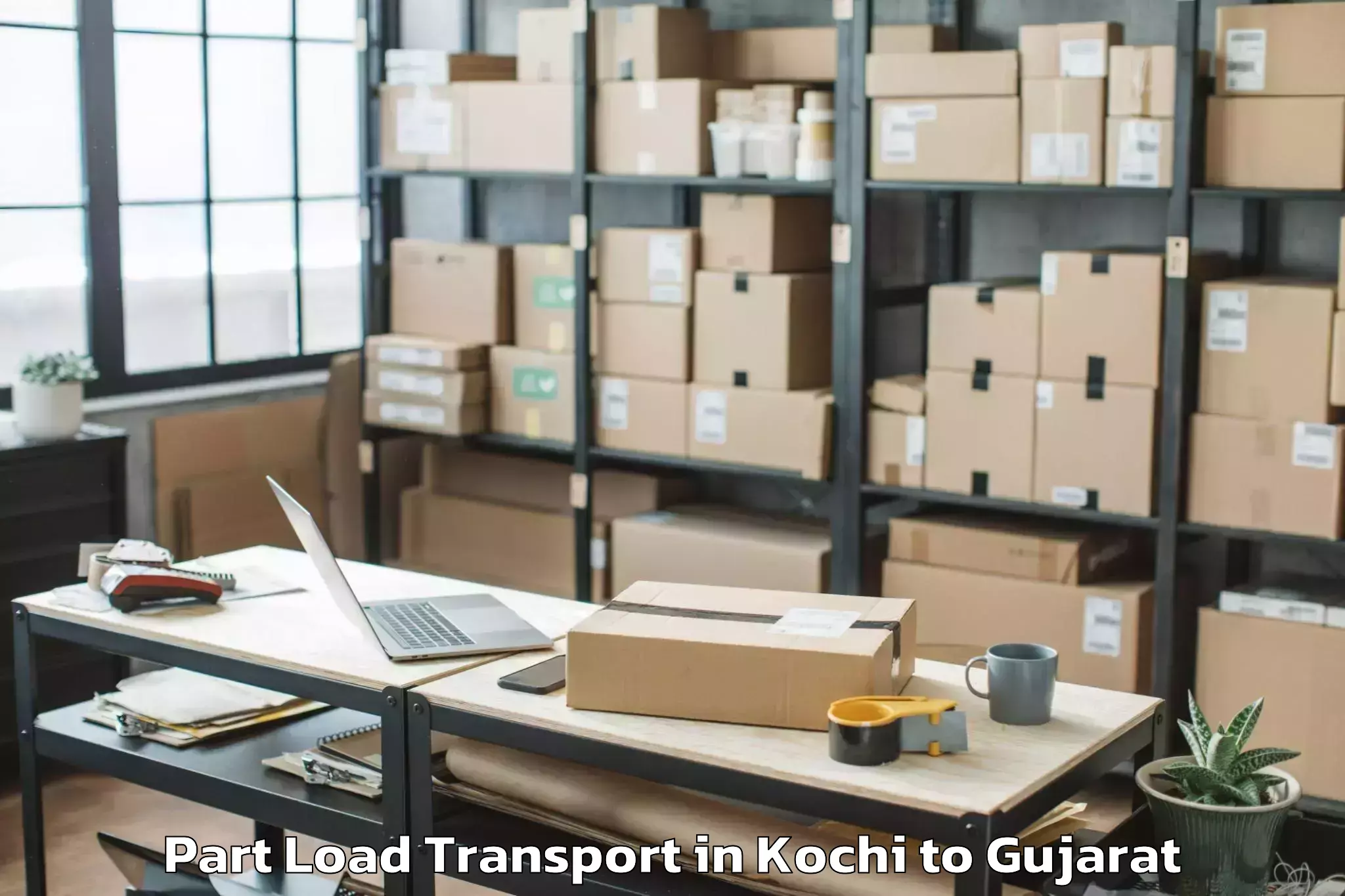 Kochi to Jodiya Bandar Part Load Transport Booking